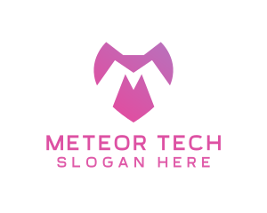 Negative Space Shield Letter MT logo design