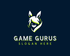 Gamer Rabbit Girl Logo