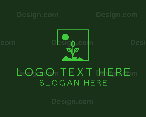 Green Plant Gardening Logo