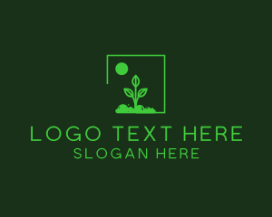 Green Plant Gardening Logo