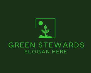 Green Plant Gardening logo design