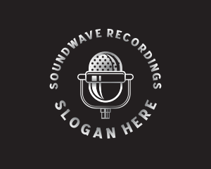 Microphone Recording Studio logo design