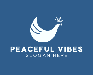 Peace Freedom Dove logo design