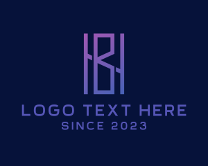 Elegant Business Brand Letter HB logo