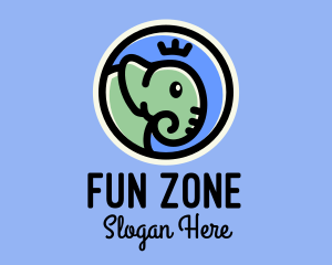 Baby Elephant Prince logo design