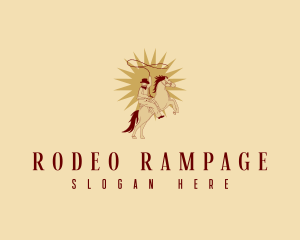 Cowboy Horse Rodeo logo design