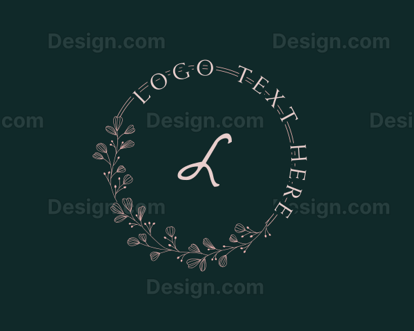 Florist Wedding Wreath Logo