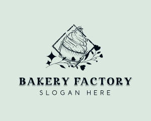 Premium Bakery Cupcake logo design