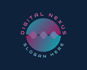 Digital Sound Audio Wave  logo design