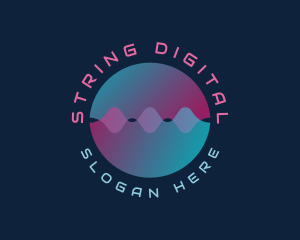 Digital Sound Audio Wave  logo design