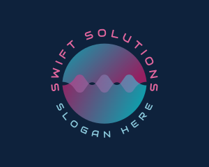 Digital Sound Audio Wave  logo design