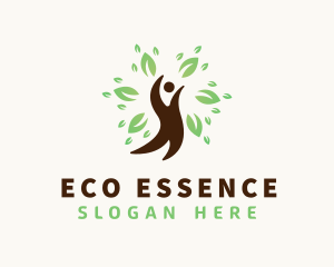 Eco Tree Leaf Human logo design