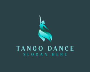 Female Ballerina Dance logo design