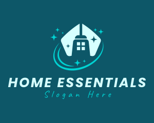 Broom House Cleaning logo design