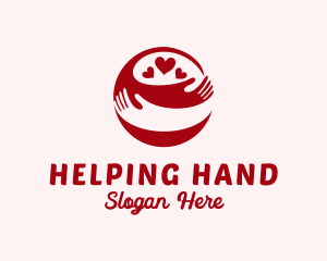 Romantic Love Hands logo design