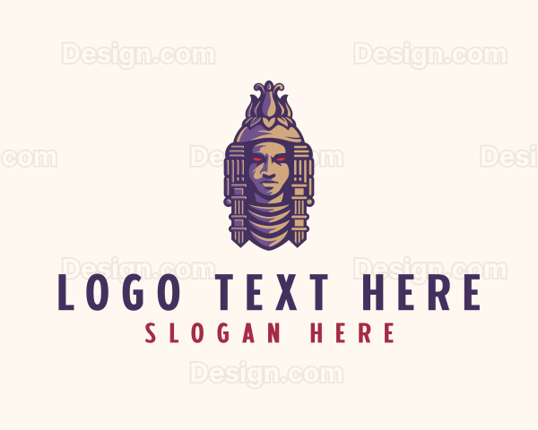 Ethnic Mayan Statue Logo