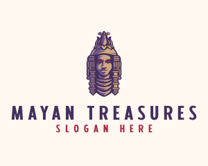 Ethnic Mayan Statue  logo