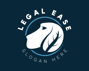 Natural Dog Leaf Veterinarian logo