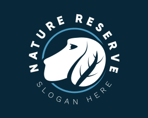 Natural Dog Leaf Veterinarian logo design