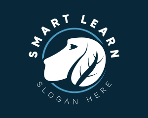 Natural Dog Leaf Veterinarian logo