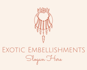 Floral Hanging Boho Decor logo design