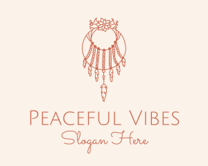 Floral Hanging Boho Decor logo design