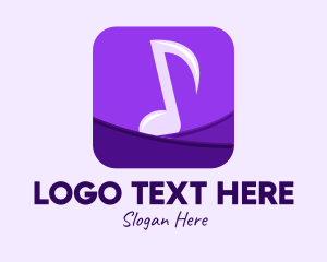 Album - Purple Music App logo design