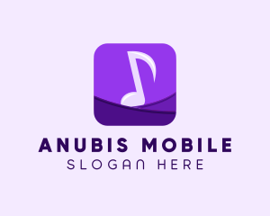 Purple Music App  logo design