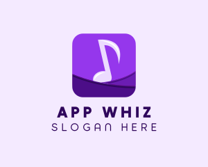 Purple Music App  logo design