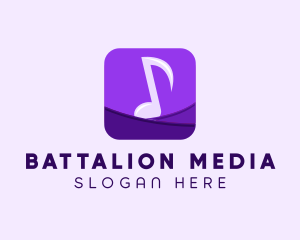 Purple Music App  logo design