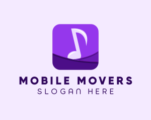 Purple Music App  logo design