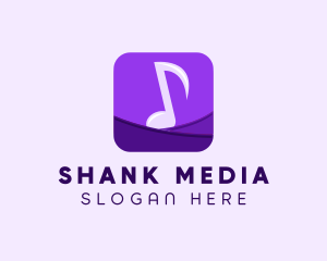 Purple Music App  logo design