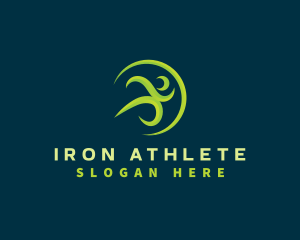 Marathon Runner Athlete logo design