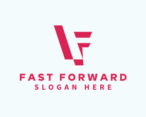 Fast Courier Letter F logo design