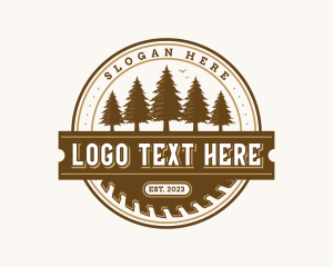 Carpentry Woodwork Sawmill logo design