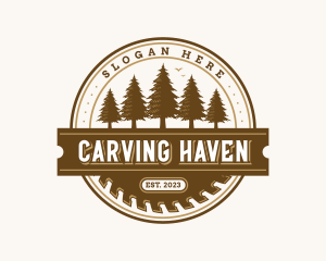 Carpentry Woodwork Sawmill logo design