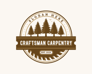 Carpentry Woodwork Sawmill logo design