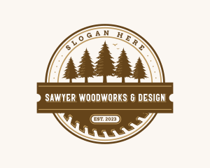 Carpentry Woodwork Sawmill logo design