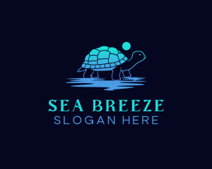 Wild Sea Turtle logo design