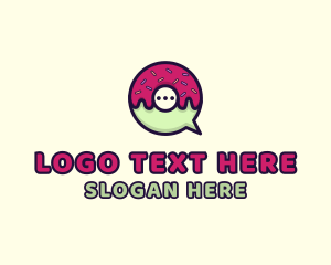 Doughnut Chat Bubble logo