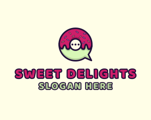 Doughnut Chat Bubble logo