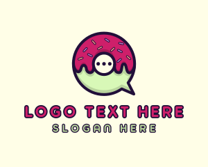 Doughnut Chat Bubble logo