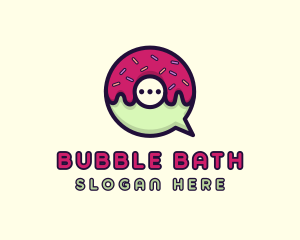 Doughnut Chat Bubble logo design