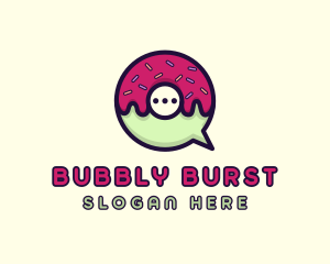 Doughnut Chat Bubble logo design