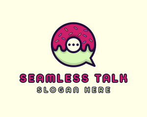 Doughnut Chat Bubble logo design