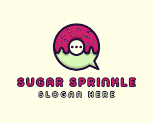 Doughnut Chat Bubble logo design