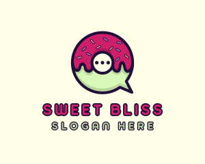 Doughnut Chat Bubble logo design