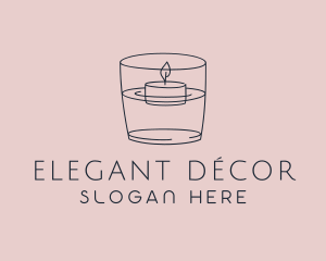 Tea Light Candle Decor logo design