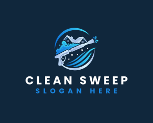 Power Wash Roof Cleaning logo design