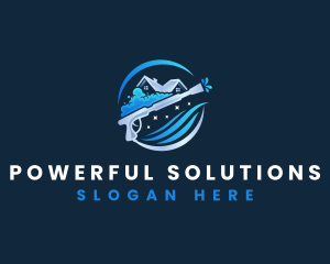 Power Wash Roof Cleaning logo design